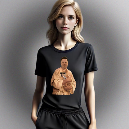 Unisex T-Shirt mit Doge Father Meme – "The Dogefather" Motiv als Front- oder Backprint
