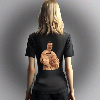 Unisex T-Shirt mit Doge Father Meme – "The Dogefather" Motiv als Front- oder Backprint
