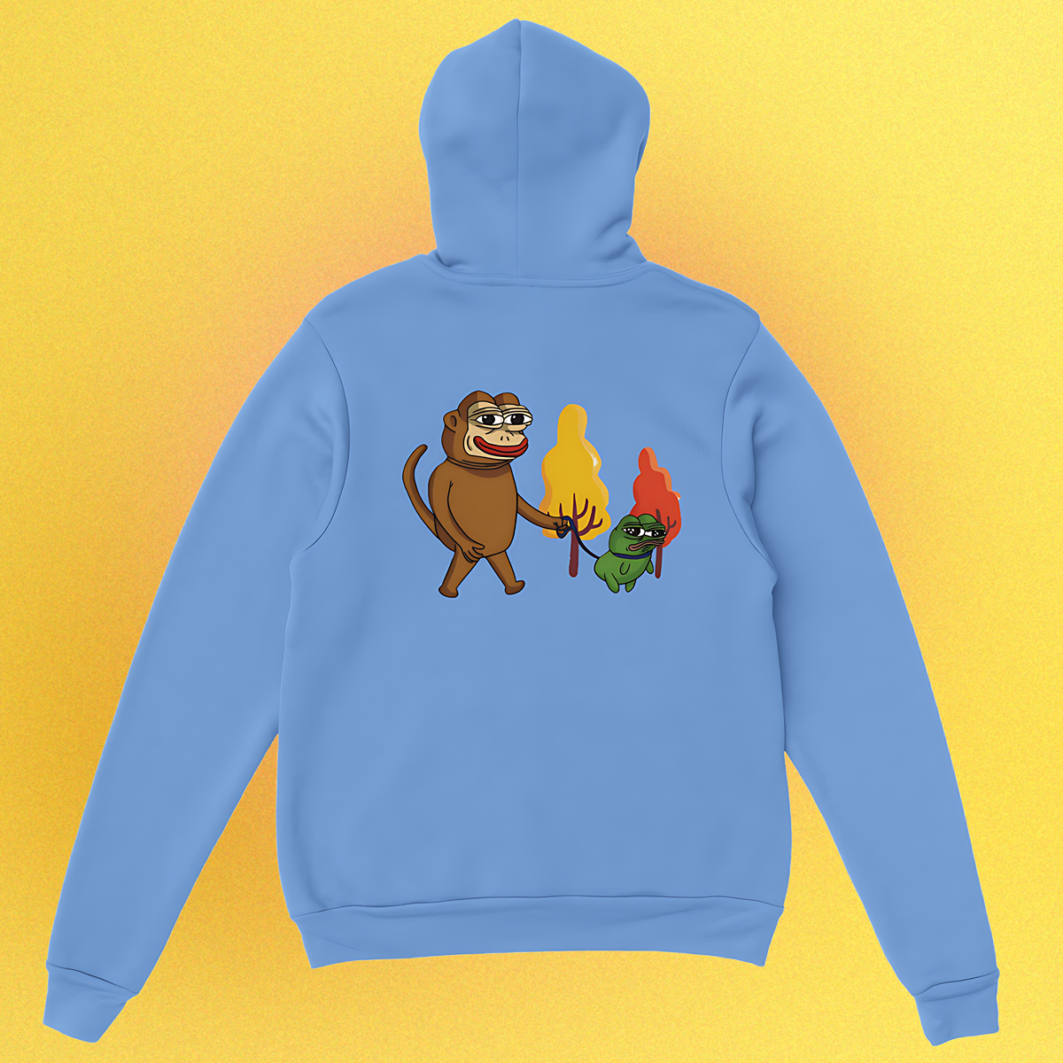 Meme Hoodie mit Ponkewifdog Design – Unisex Hoodie mit Ponke & Doge Print, in Front- oder Backprint erhältlich
