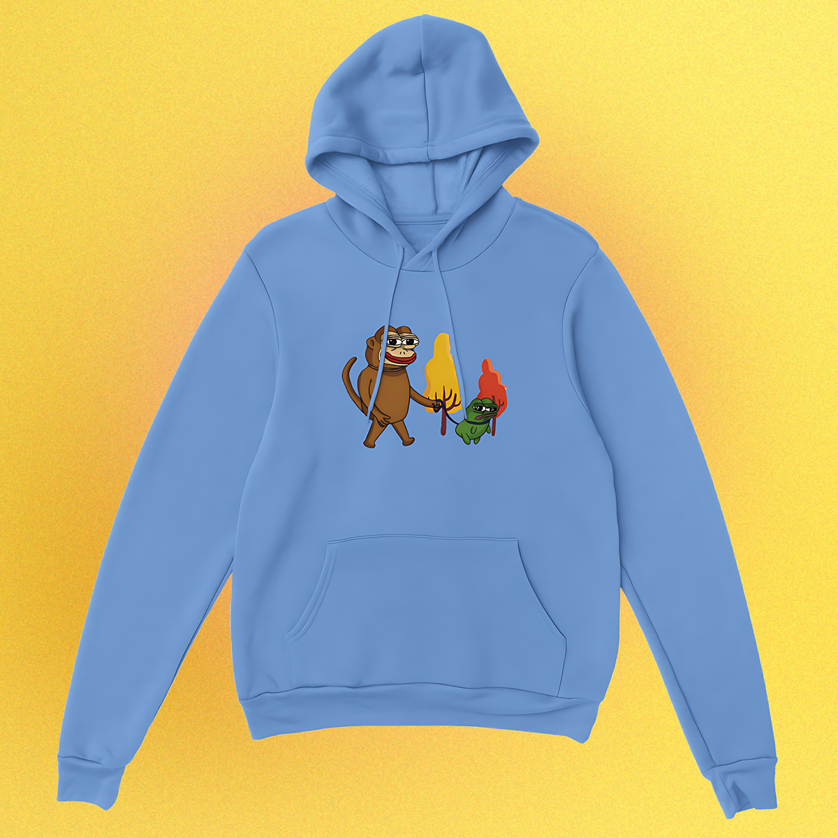 Meme Hoodie mit Ponkewifdog Design – Unisex Hoodie mit Ponke & Doge Print, in Front- oder Backprint erhältlich
