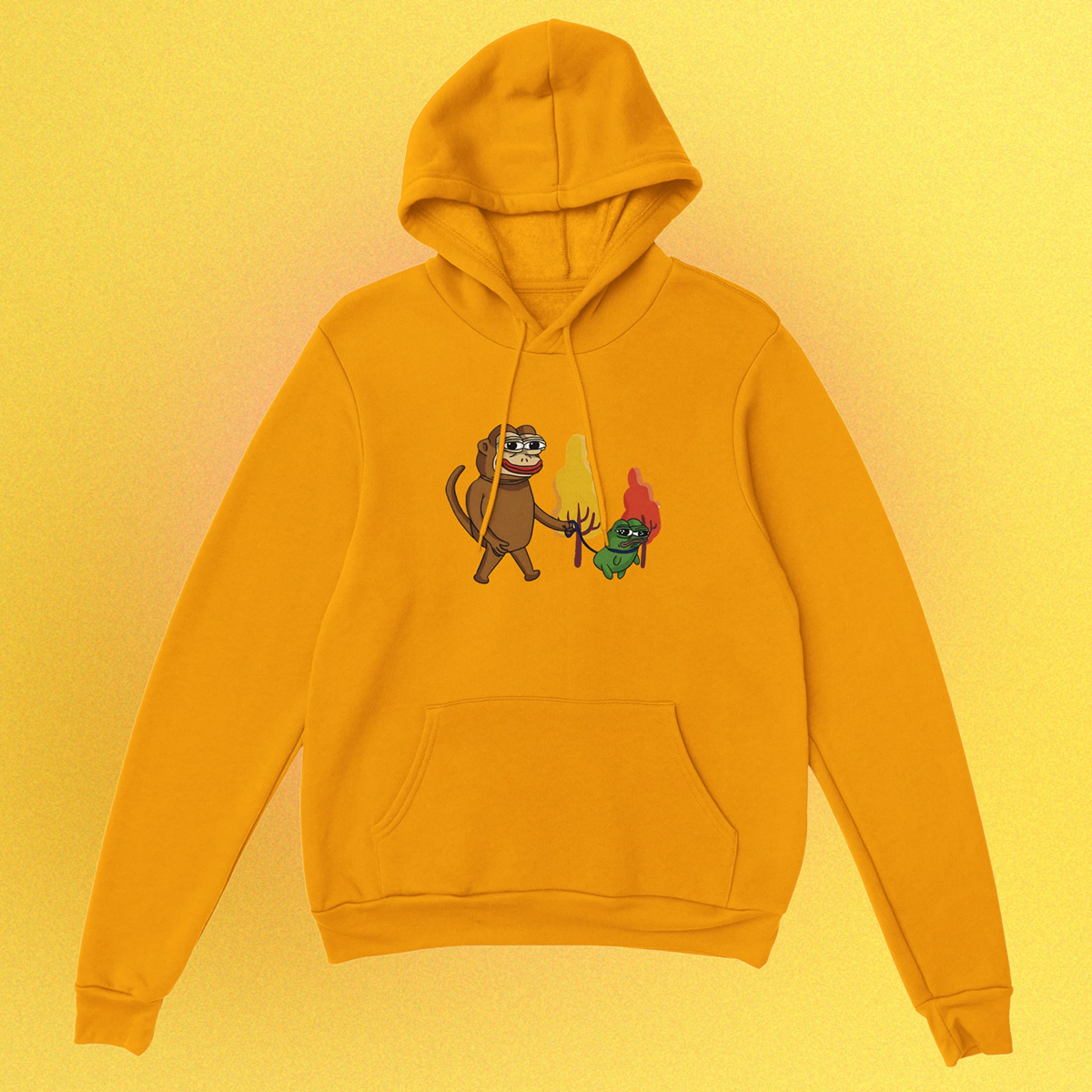 Meme Hoodie mit Ponkewifdog Design – Unisex Hoodie mit Ponke & Doge Print, in Front- oder Backprint erhältlich
