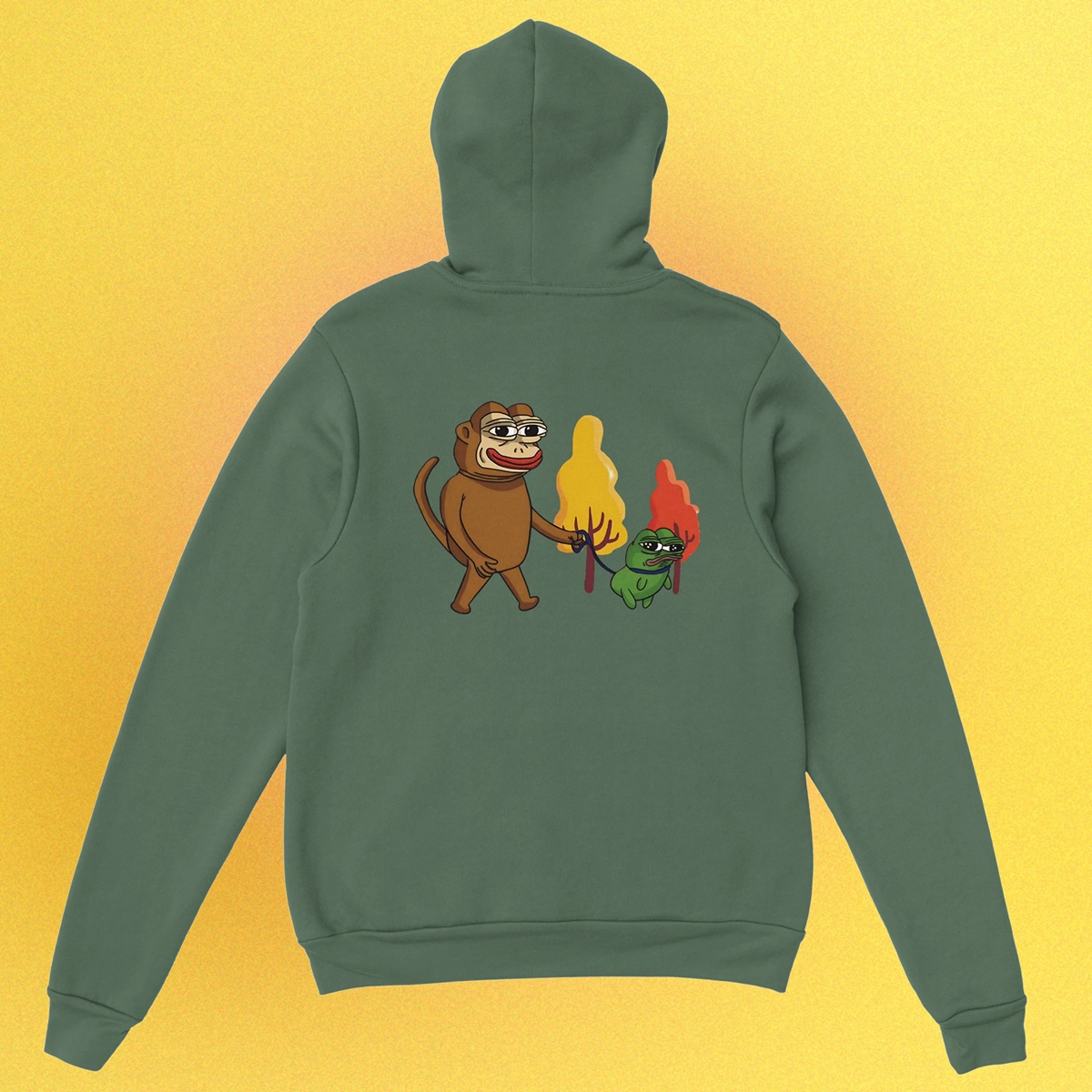 Meme Hoodie mit Ponkewifdog Design – Unisex Hoodie mit Ponke & Doge Print, in Front- oder Backprint erhältlich

