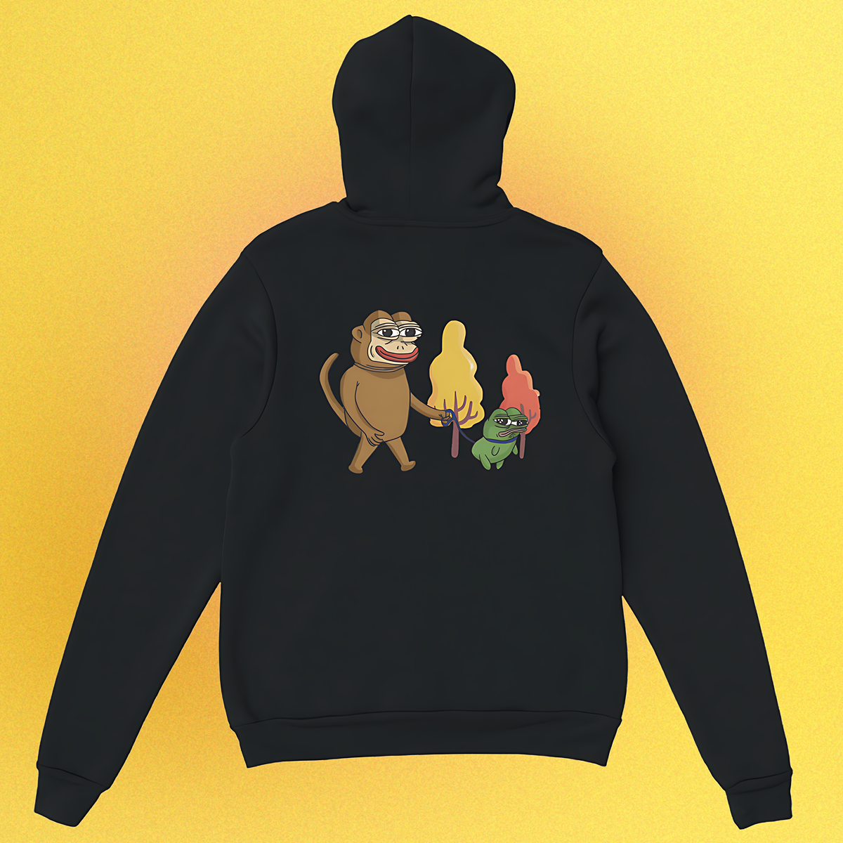 Meme Hoodie mit Ponkewifdog Design – Unisex Hoodie mit Ponke & Doge Print, in Front- oder Backprint erhältlich
