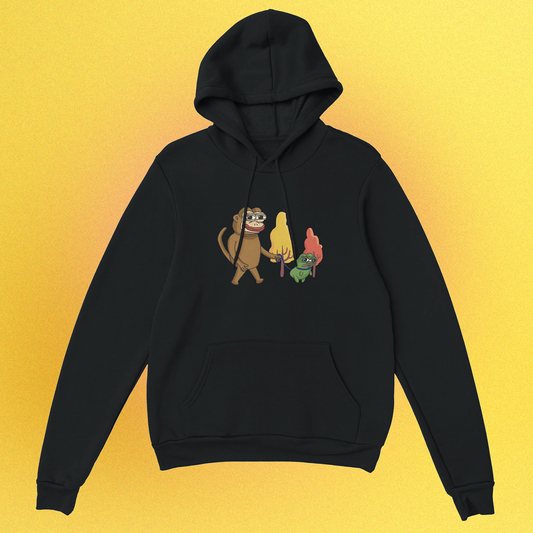 Meme Hoodie mit Ponkewifdog Design – Unisex Hoodie mit Ponke & Doge Print, in Front- oder Backprint erhältlich

