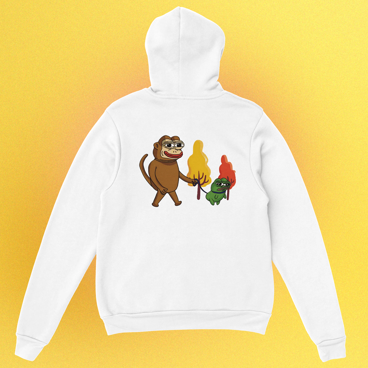 Meme Hoodie mit Ponkewifdog Design – Unisex Hoodie mit Ponke & Doge Print, in Front- oder Backprint erhältlich
