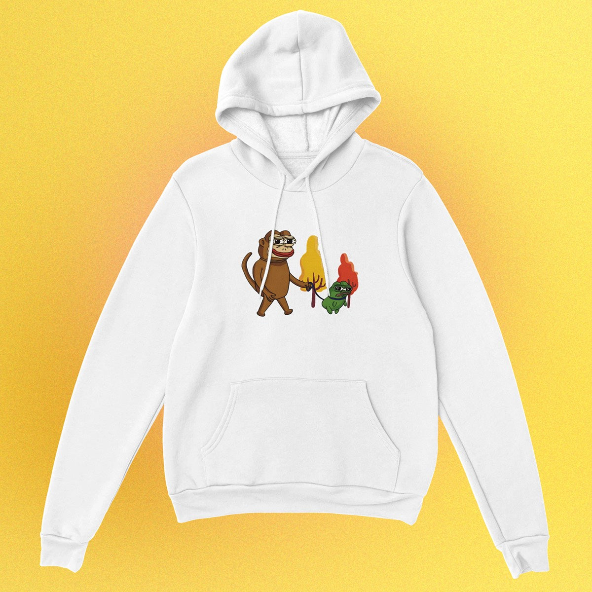 Meme Hoodie mit Ponkewifdog Design – Unisex Hoodie mit Ponke & Doge Print, in Front- oder Backprint erhältlich
