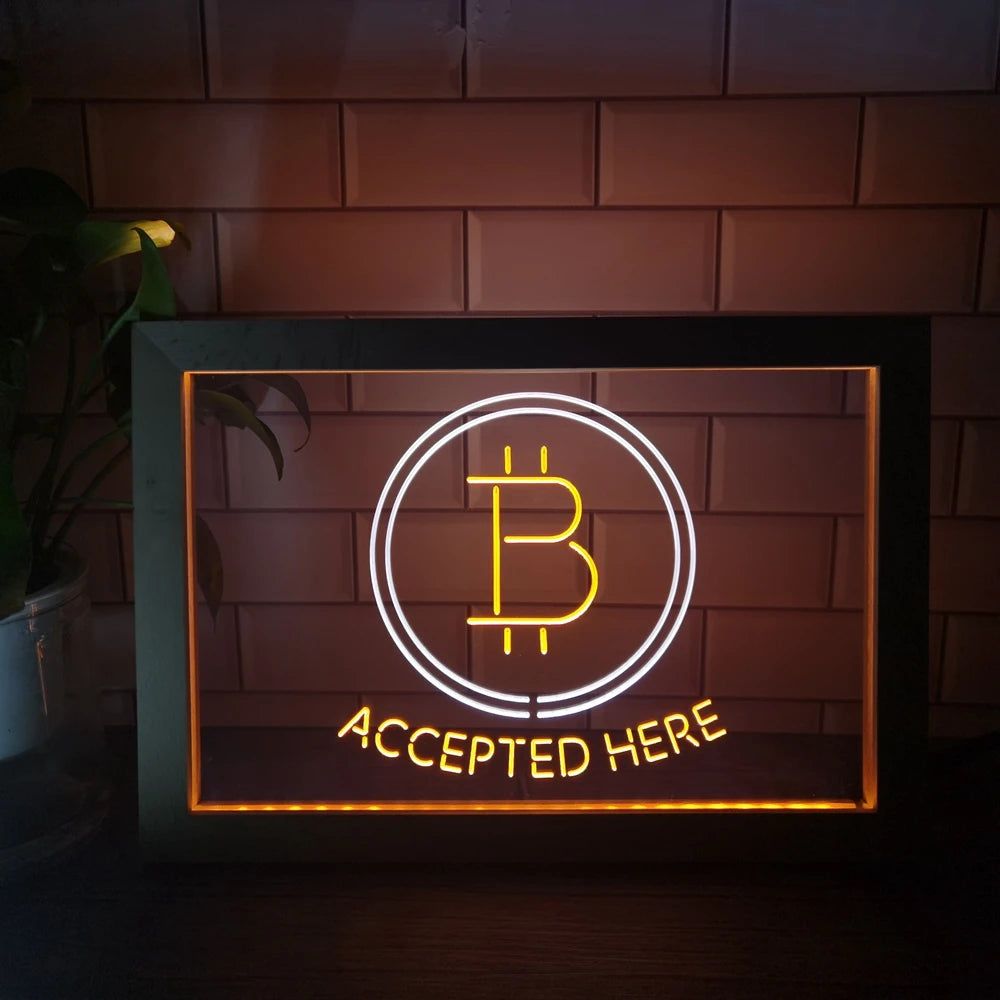 LED Display Bitcoin Accepted Here