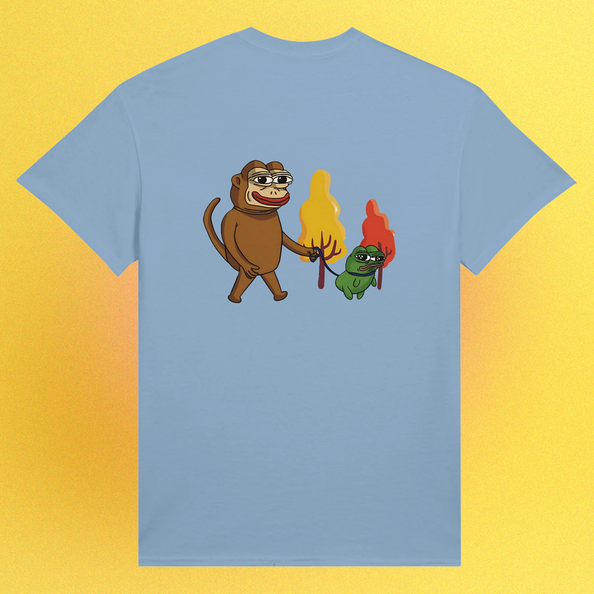Unisex Meme T-Shirt mit Ponkewifdog Design – Ponke & Doge Fusion Print, erhältlich mit Front- oder Backprint

