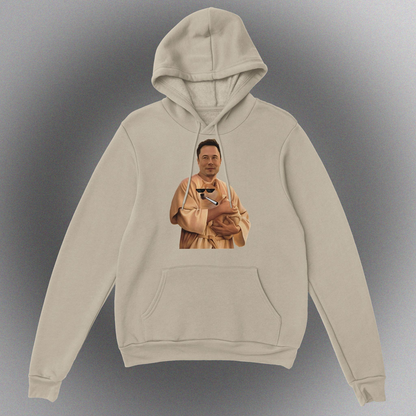Unisex Hoodie mit Doge Father Meme – "The Dogefather" Motiv inspiriert von Elon Musk, Front- oder Backprint
