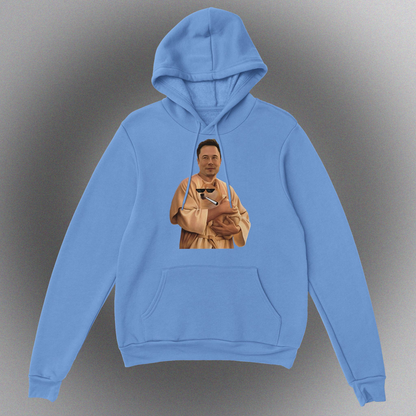 Unisex Hoodie mit Doge Father Meme – "The Dogefather" Motiv inspiriert von Elon Musk, Front- oder Backprint

