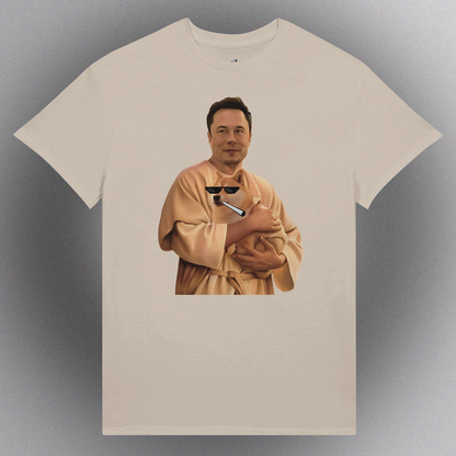 Unisex T-Shirt mit Doge Father Meme – "The Dogefather" Motiv als Front- oder Backprint
