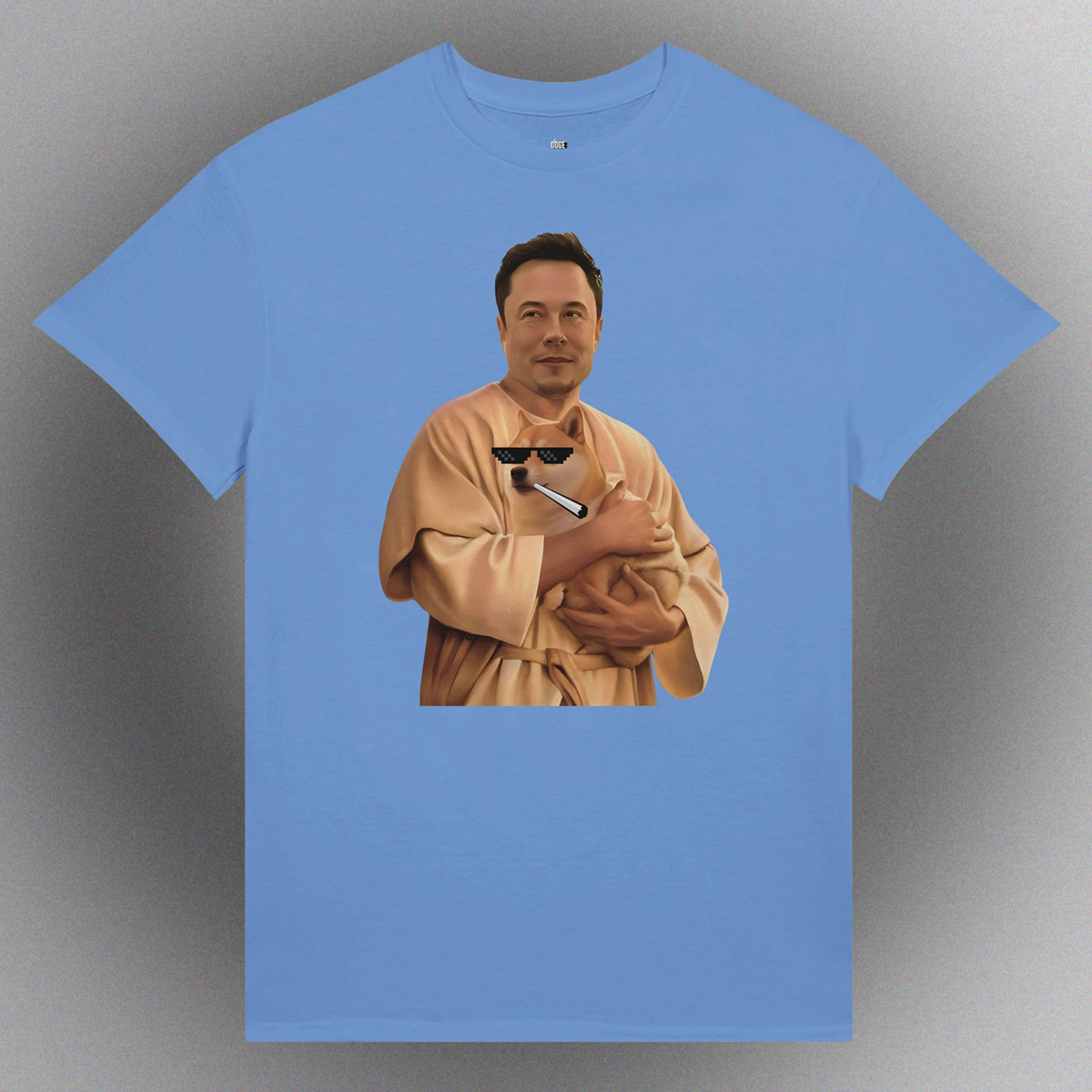 Unisex T-Shirt mit Doge Father Meme – "The Dogefather" Motiv als Front- oder Backprint
