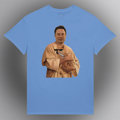 Unisex T-Shirt mit Doge Father Meme – "The Dogefather" Motiv als Front- oder Backprint

