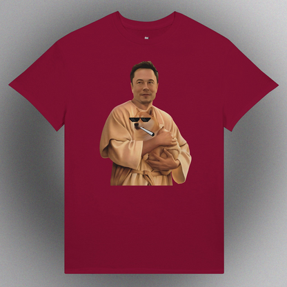 Unisex T-Shirt mit Doge Father Meme – "The Dogefather" Motiv als Front- oder Backprint
