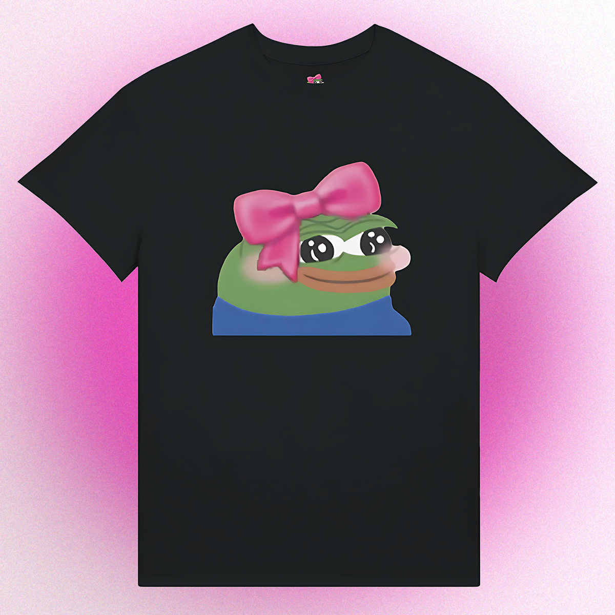 Unisex T-Shirt mit süßem Pepe Meme Print – Cute Pepe Design mit Front- oder Backprint
