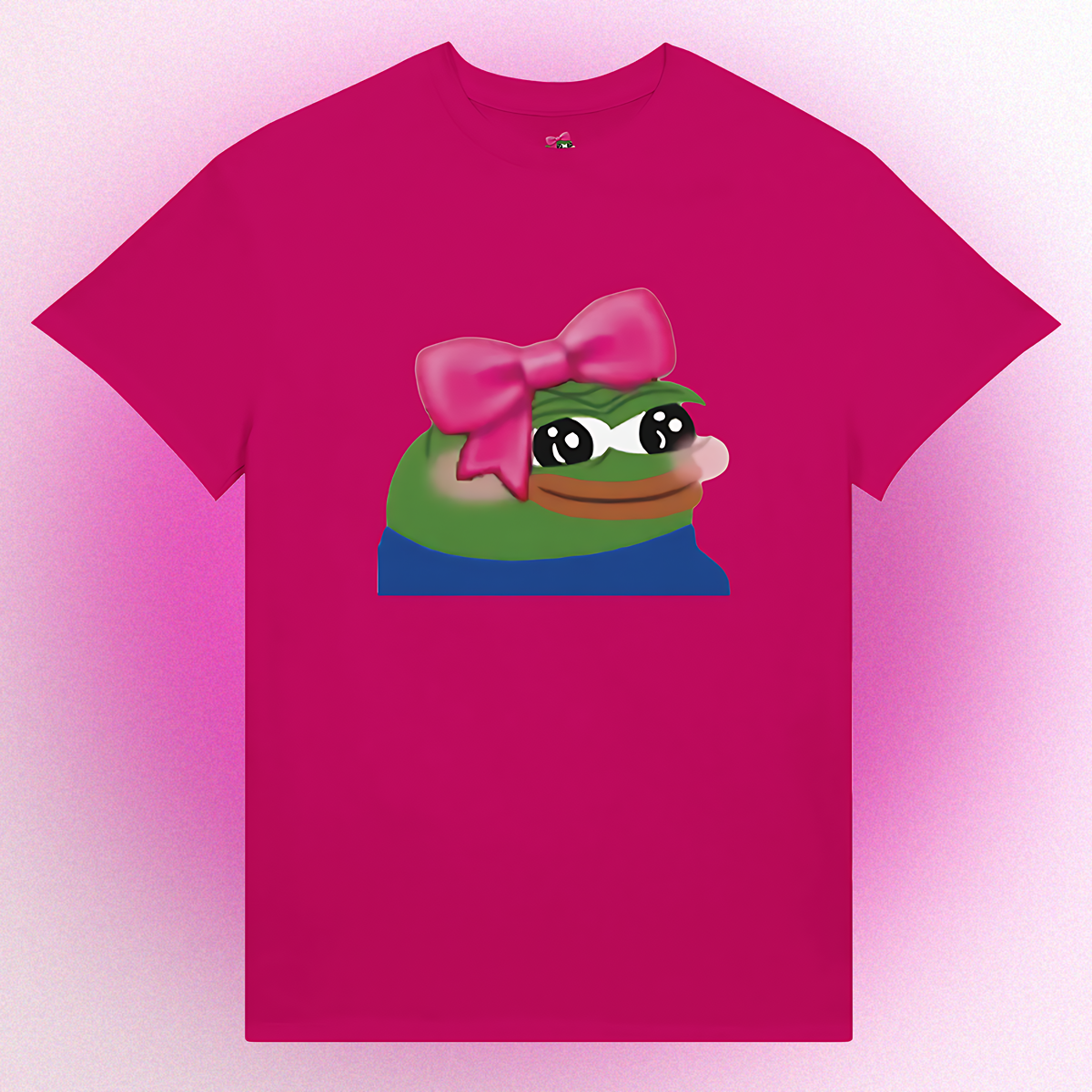 Unisex T-Shirt mit süßem Pepe Meme Print – Cute Pepe Design mit Front- oder Backprint
