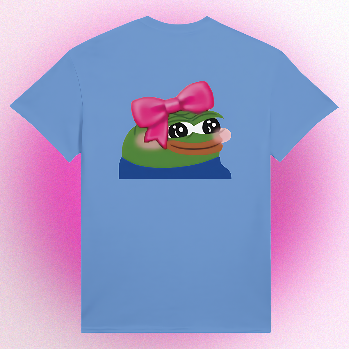 Unisex T-Shirt mit süßem Pepe Meme Print – Cute Pepe Design mit Front- oder Backprint
