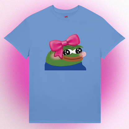 Unisex T-Shirt mit süßem Pepe Meme Print – Cute Pepe Design mit Front- oder Backprint
