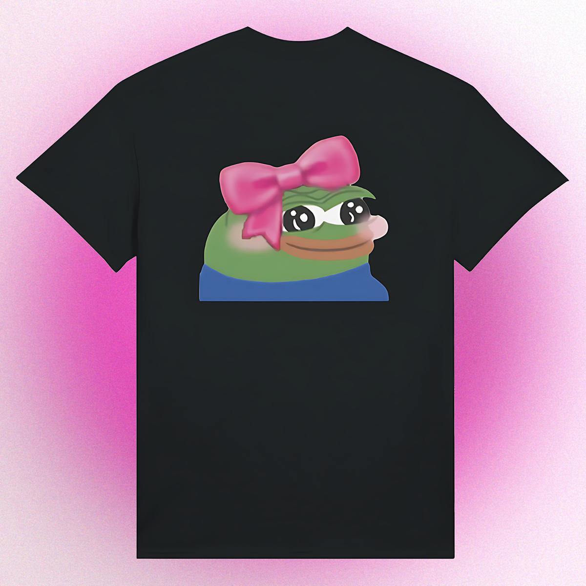 Unisex T-Shirt mit süßem Pepe Meme Print – Cute Pepe Design mit Front- oder Backprint
