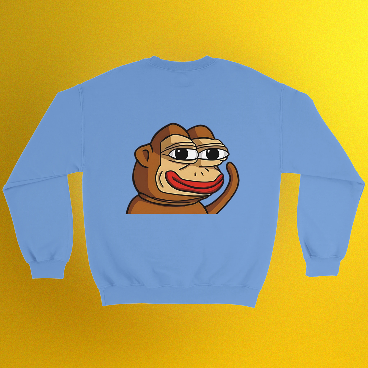 Unisex Basic Pullover mit Ponke Meme Logo – schlichtes Design, Front- oder Backprint

