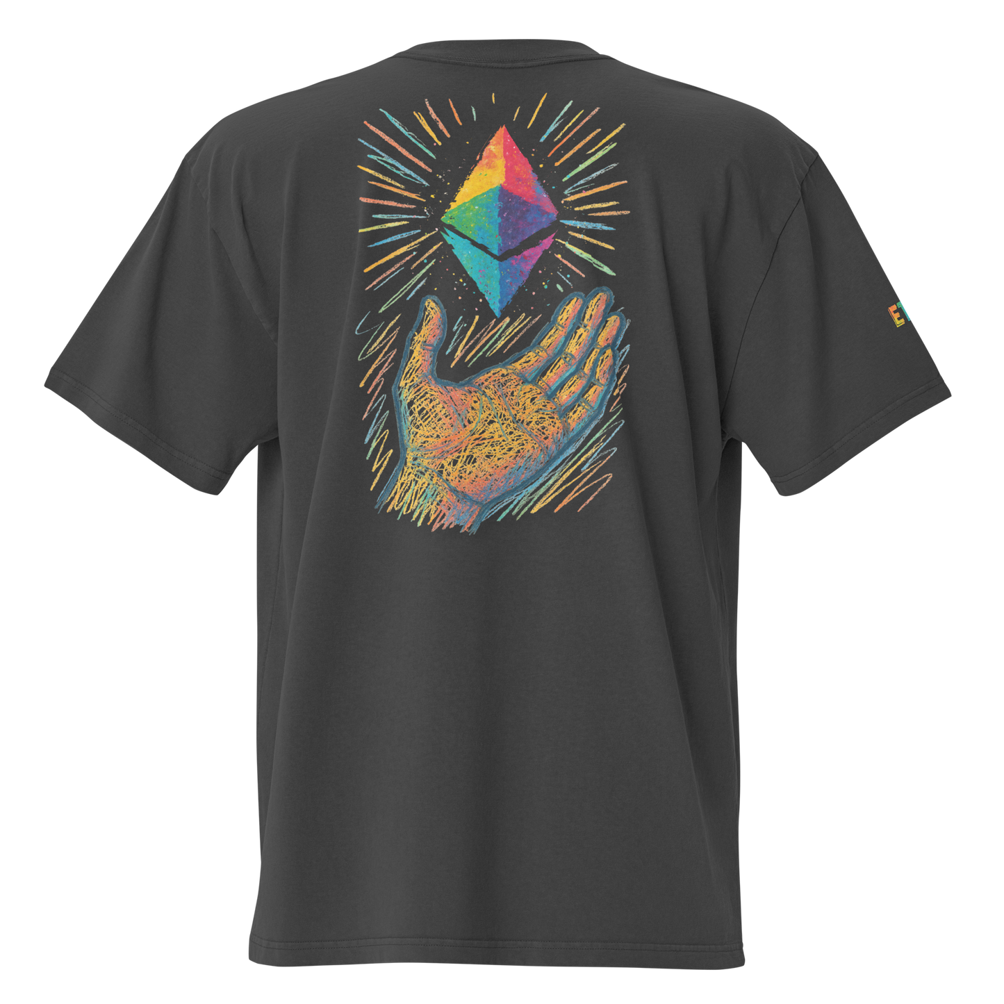 Oversized T-Shirt ETH "Ethereum Diamond Hands" Unisex – Crypto Streetwear | MyMemeMerch
