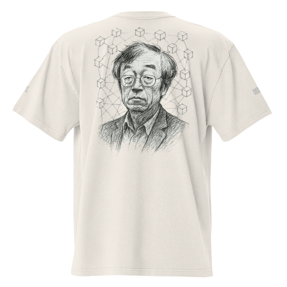 Oversized T-Shirt "Satoshi Nakamoto" Unisex – Krypto Streetwear | MyMemeMerch